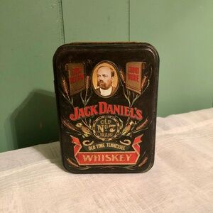 Vintage Jack Daniels Old No 7 Whiskey Tin Box Embossed Empty Man Cave Garage